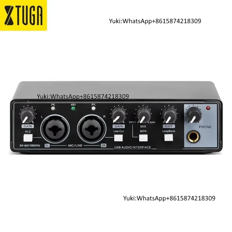 Xtuga Hot Selling E-22 PC Computer Sound Recording Studio Interface Worldwide Audio Sound Cards & Mixers