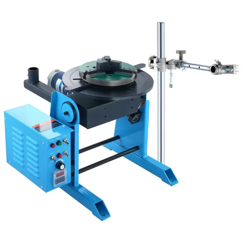 50KG Load Capacity 0-90 Degrees Turntable 0.5-6RPM Speed 120W Torch Stand Holder for Cutting Grinding