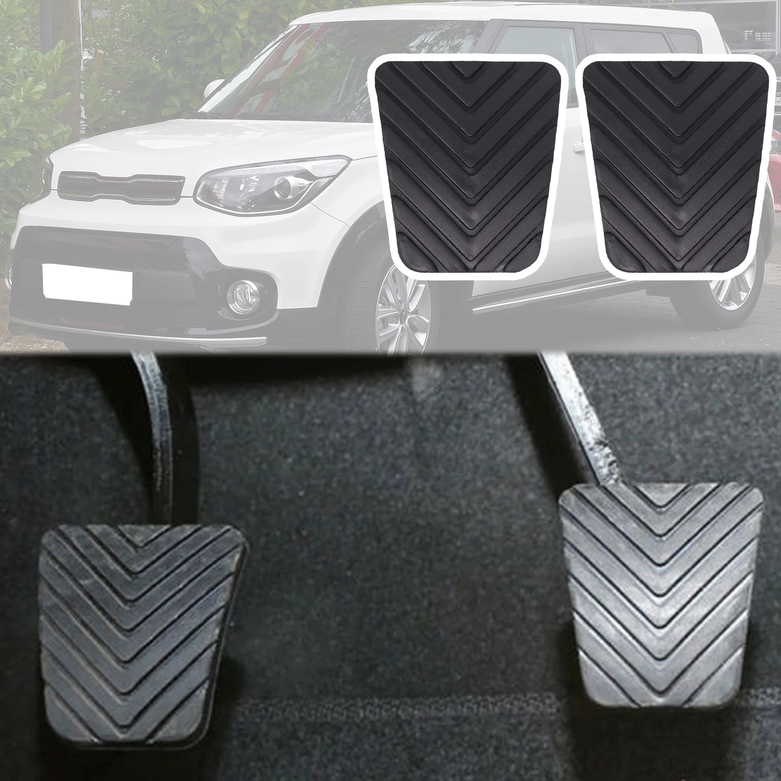 

For Kia Sedona Carnival VQ YP Cerato LD TD Forte K5 Optima TF Cee'D Ceed ED JD Soul Car Rubber Brake Clutch Foot Pedal Pad Cover