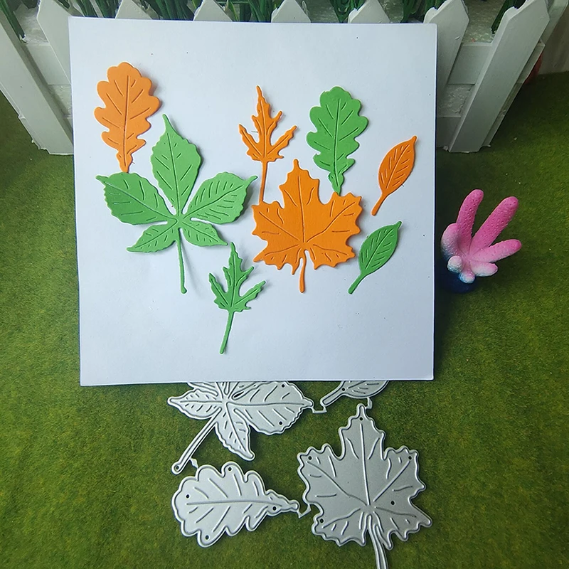 New 5 Pcs maple leaves Metal cutting die mould scrapbook decoration embossed photo album decoration card making DIY handicrafts