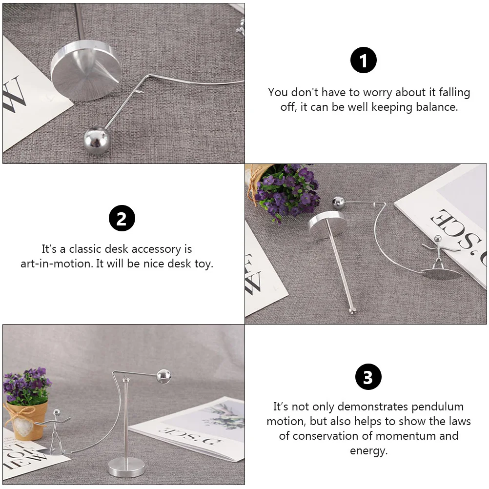 스케이팅 맨 아이언 텀블러 밸런스 볼 데스크탑 장식 과학 예술 공예 데코 스윙 데스크용 밸런싱 텀블러 아이언 아트