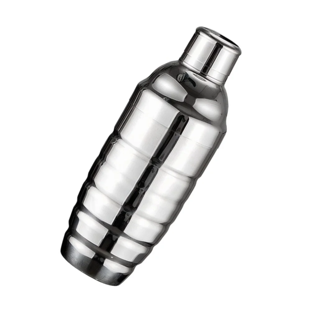Cocktail Shaker 304 Stainless Steel Material with Mechanical Thread Closure and Grooved Outer Shell 500ml 700ml Bar Cup