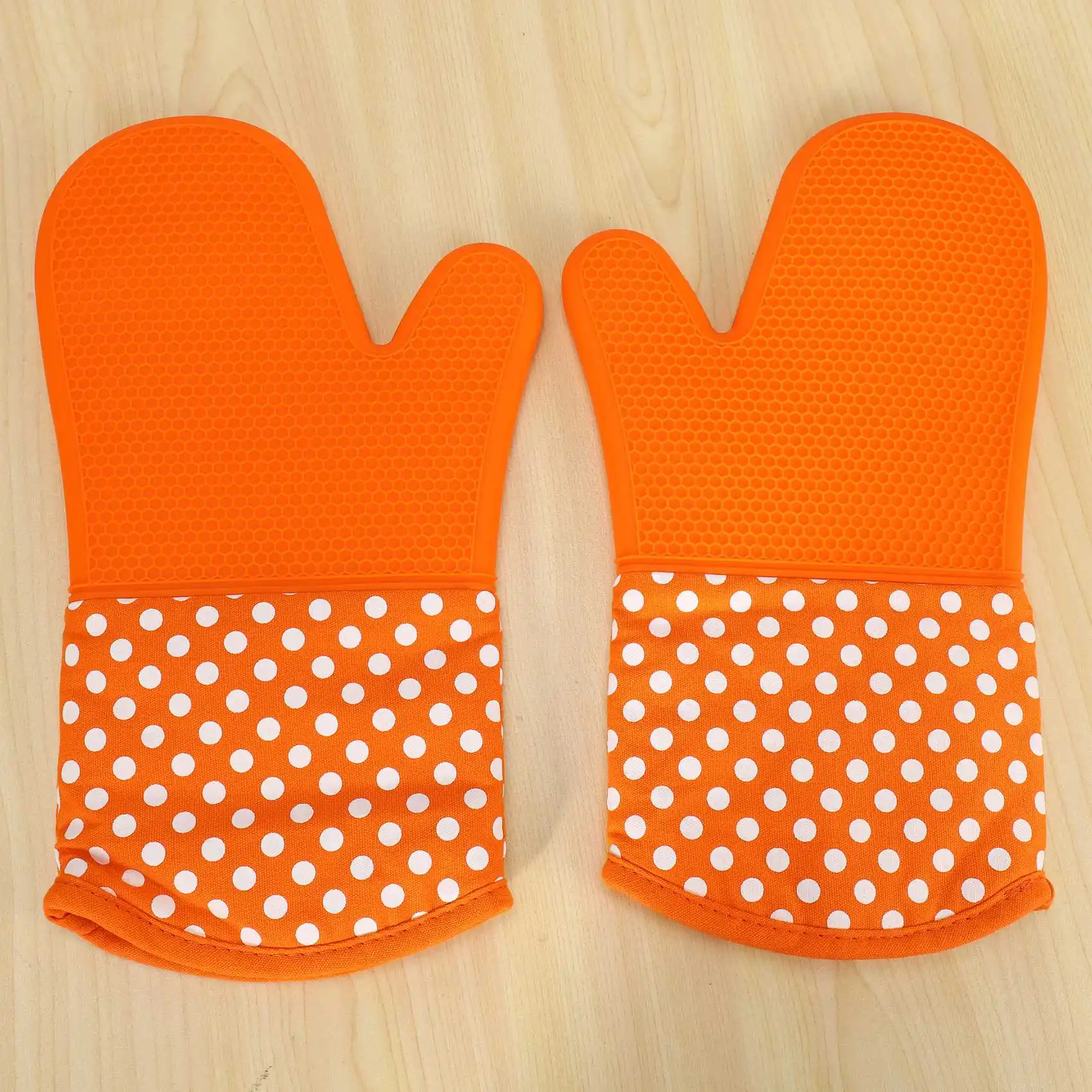 B69C Silicone Oven Gloves And Pot Holder Set, Oven Gloves And Silicone Saucer, Anti-Slip Heat Resistant Suitable