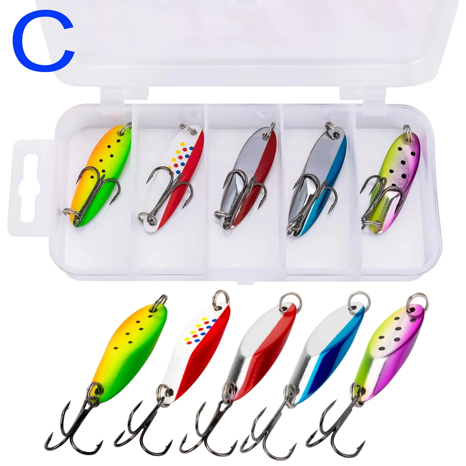 Señuelos para trucha con cucharilla giratoria y lentejuelas – Kit - imagen 3