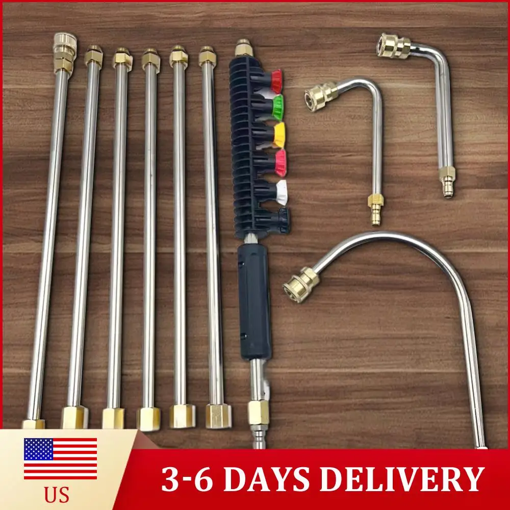 

Набор из 10 насадок для мойки высокого давления, удлинитель для пистолета высокого давления, 4000 фунтов на кв. дюйм, быстроразъемное соединение 1/4 дюйма