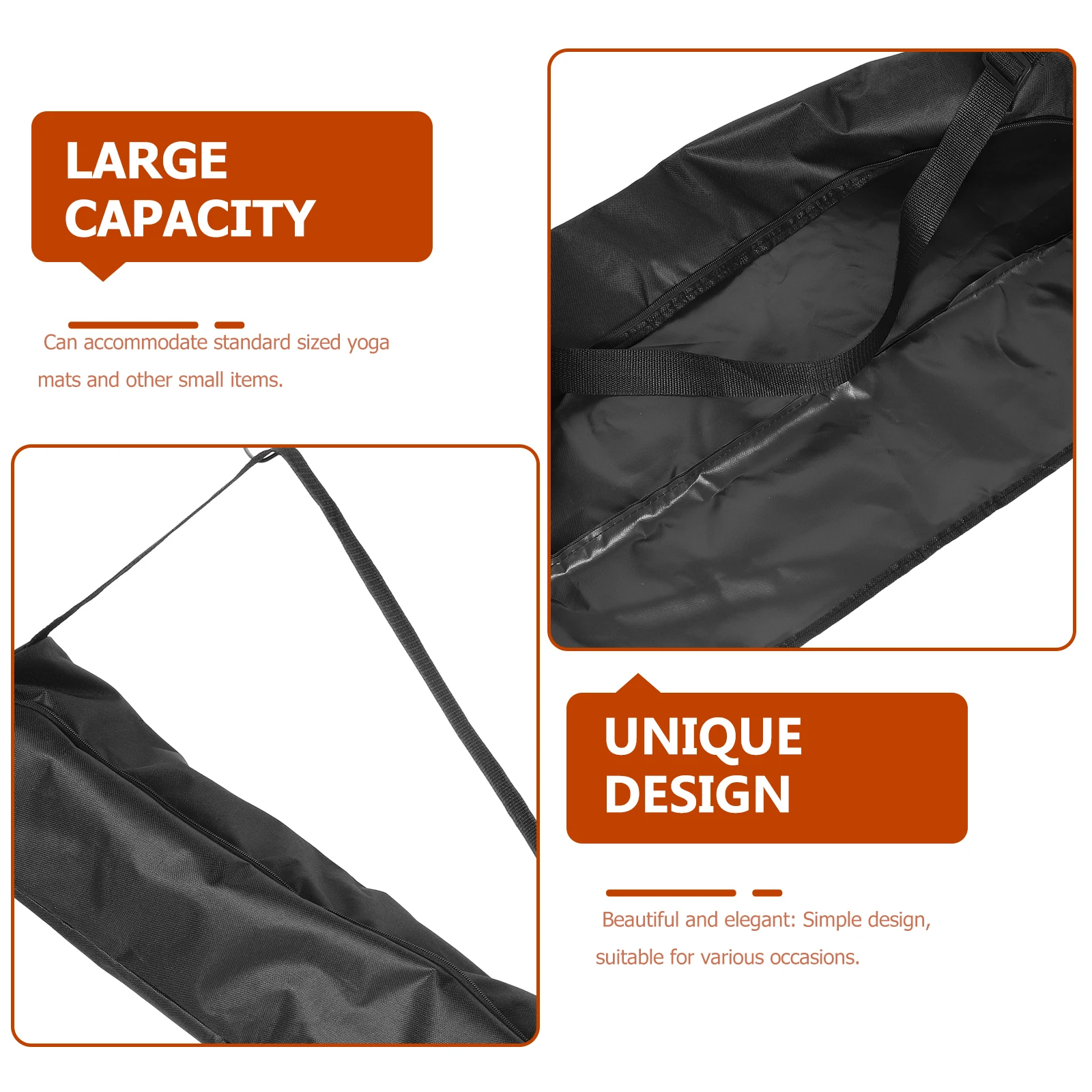 折りたたみ式ヨガオックスフォード布製、ゆったりとした軽量キャリートート、標準ヨガマットやジムアクセサリーの収納オーガナイザー