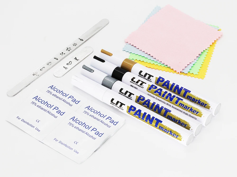 Enamel Marker Ink Pen Paint Match Metal Stamp Engraving DIY Jewelry Aluminum Metal Making Tool for Jewelry