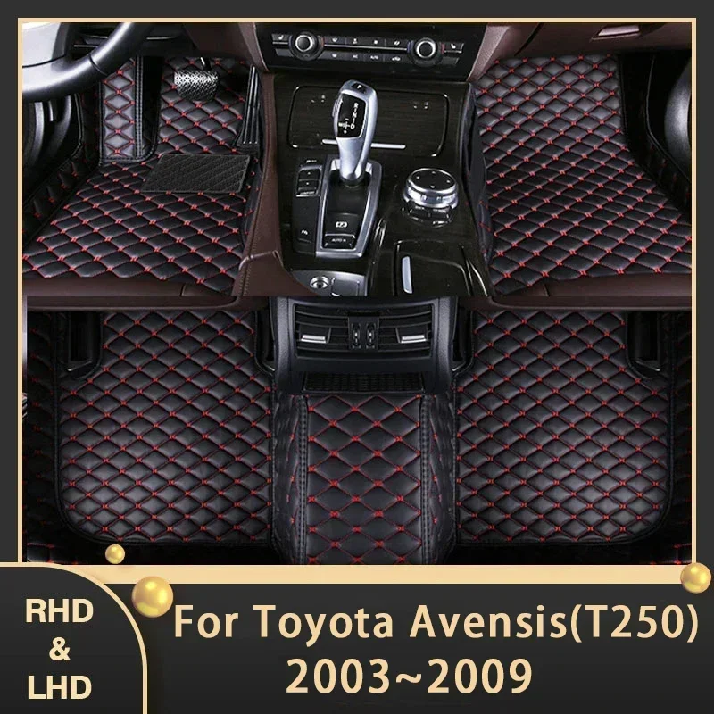 

Car Floor Mats For Toyota Avensis T250 2003~2009 Custom Auto Foot Pads Leather Carpet Interior Accessories 2005 2006 2007 2008 0