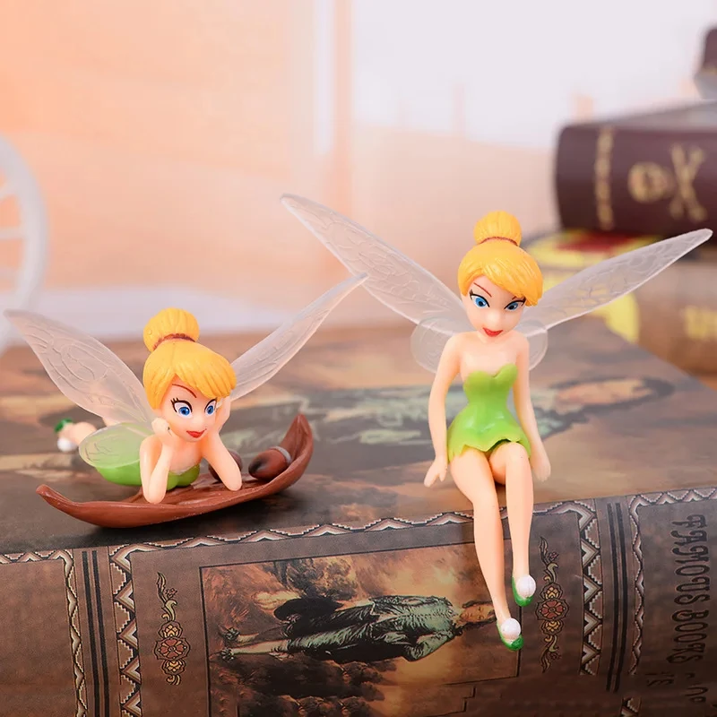 6 szt./zestaw Anime Figurki Akcji Tinkerbell z bajek dla dziewczynek, Tinker Bell, PVC