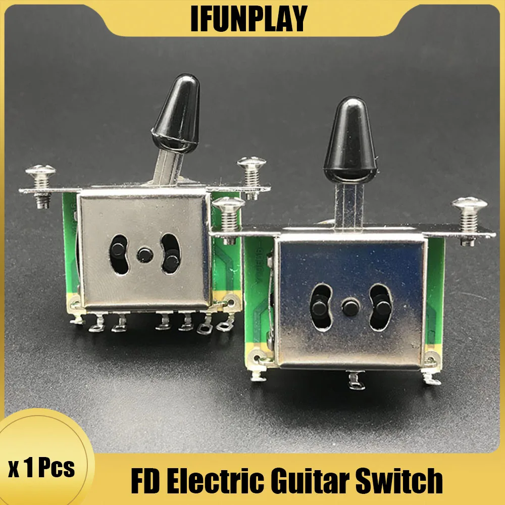 3/5 Way Guitar Pickup Selector Switch with Black Tip Cap for FD TL Style Electric Guitar Guitarra Part Accessories