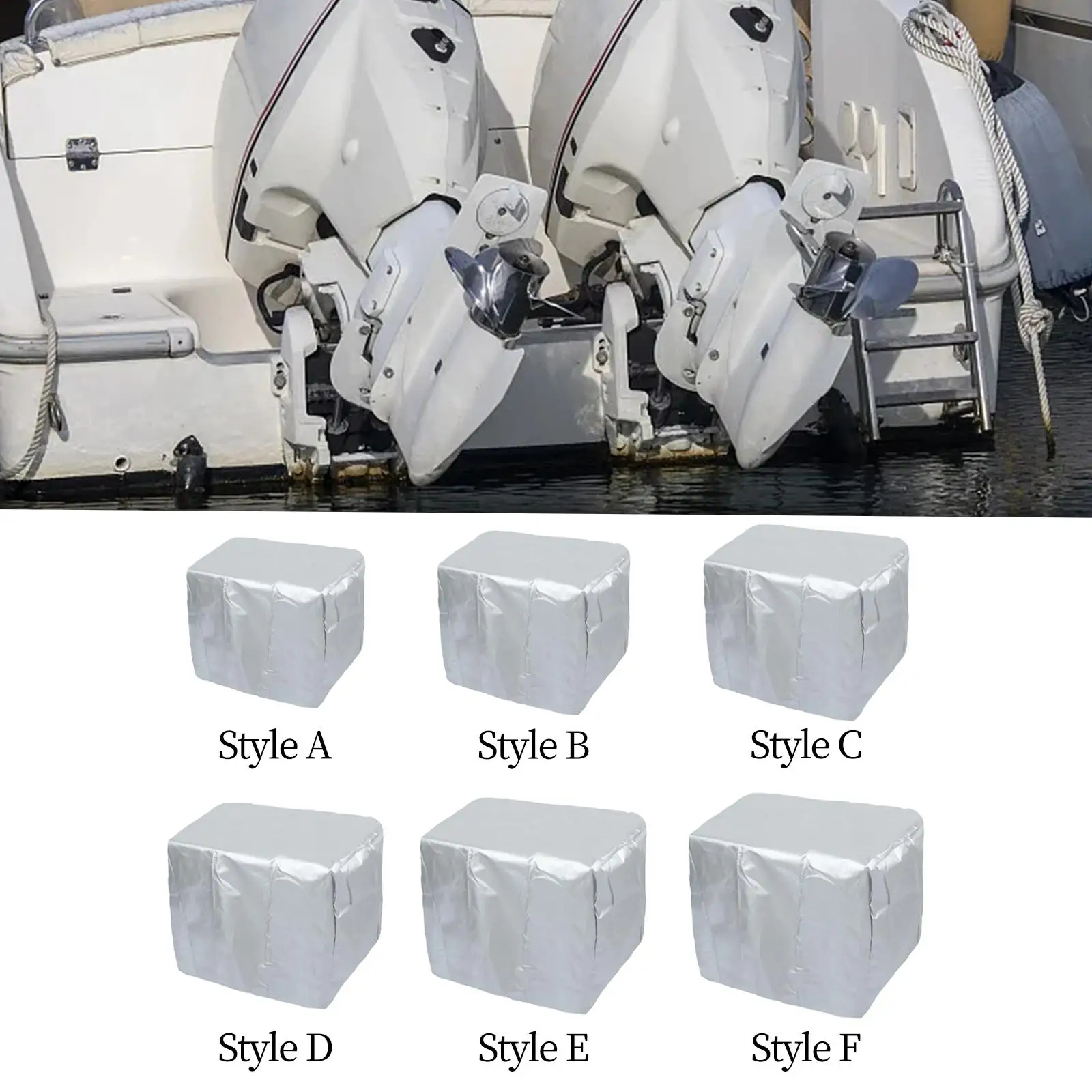 Boat Motor Covers for 15HP-250HP boat motor 210D Oxford Waterproof Anti Wind Yacht Engine Protector Half Outboard Engine Cover