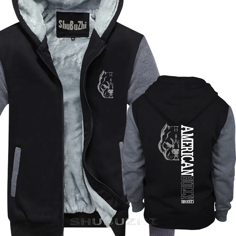 men thick jacket New Cool Men warm coat American Bully Breed Tops Cool thick hoodie man brand tops thick hoody sbz5073