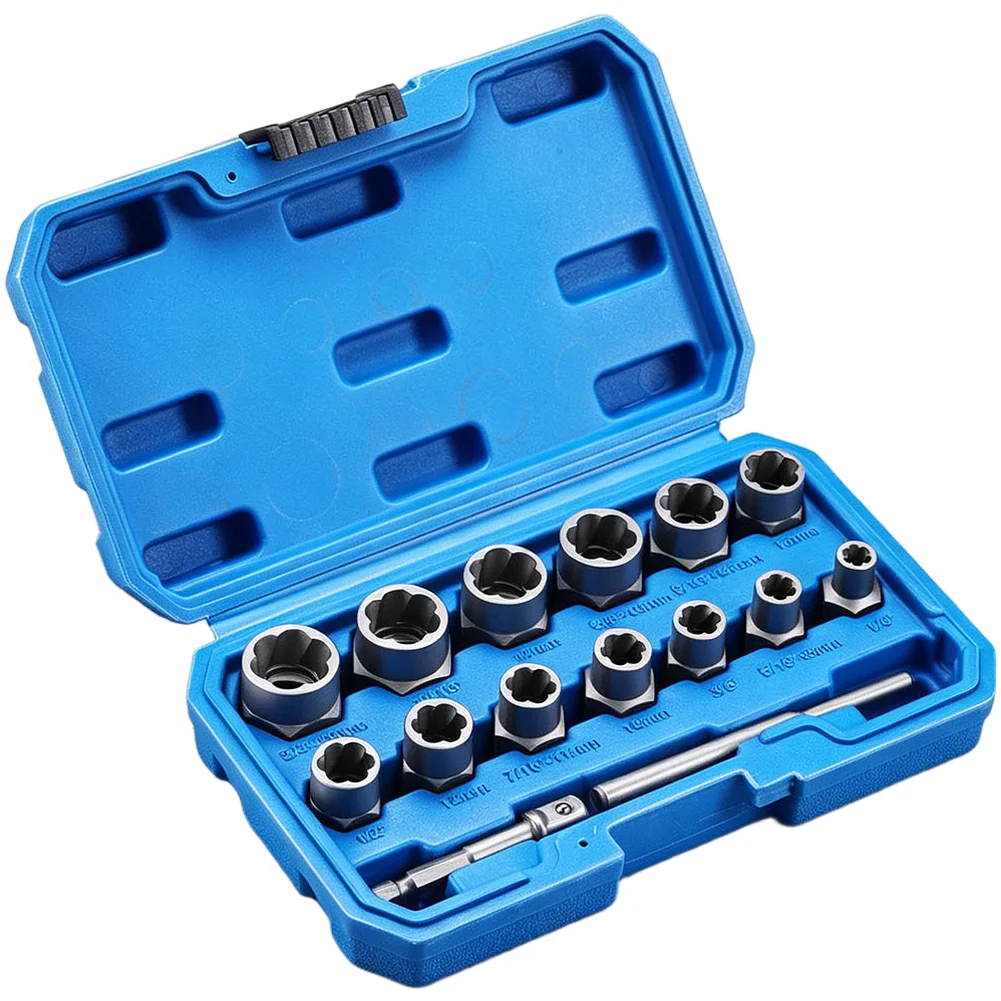 Versatile Nut Removal Tools Broken Bolt Extractor Nut Extractor Deep-cut Twisted Grooves High-strength Material