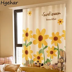 Hook and Loop Curtain Cloth Floating Window Insulation Punching-free Installation New Simple Bedroom Shade in 2024 Cute Printed