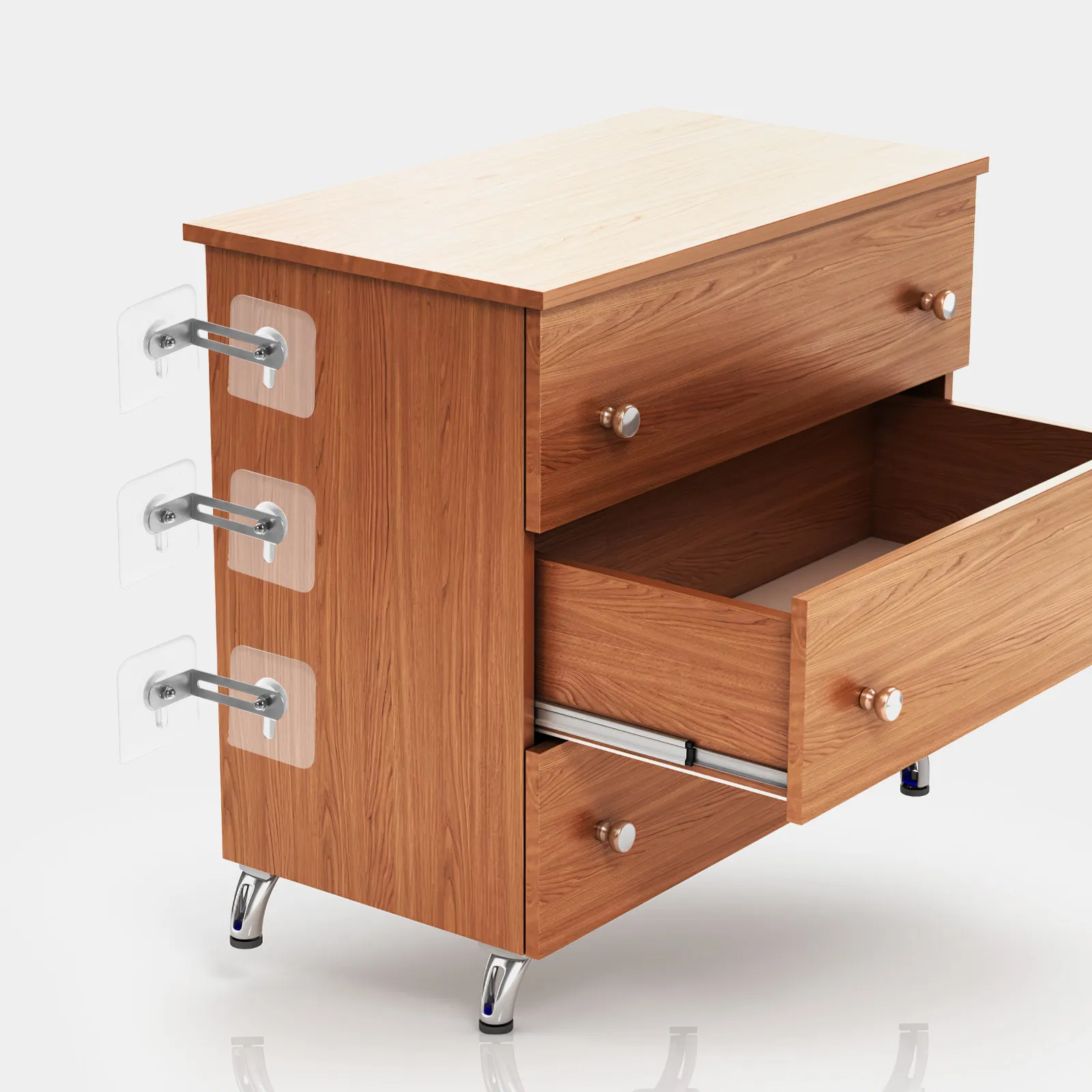 

Набор из 8 самоклеящихся анкеров для мебели без сверления, настенные фиксаторы для защиты от детей, для комодов, шкафов, полок, книжных шкафов