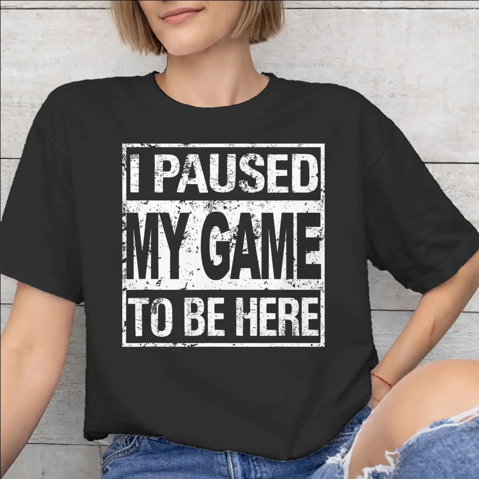 Summer I Paused My Game To Be Here T Shirt for Men Women  Cotton T-shirts Short Sleeve Clothes