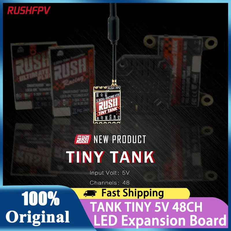 

RUSHFPV TANK TINY VTX 48CH 350 МВт передатчик 5 В вход со светодиодной платой расширения FPV передатчик для FPV Racing Toothpick Whoop