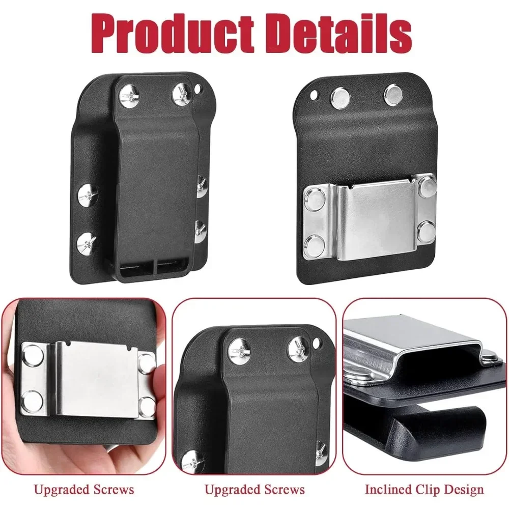 مشبك حزام أشرطة القياس حامل خفيف الوزن ومتين ومتعدد الوظائف ومشبك حزام الحفر المحمول مع أشرطة قياس تأمين الخطاف