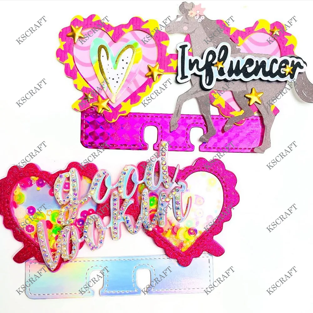 KSCRAFT Heart Sunglasses Memorydex Cutting Dies Stencils for DIY Scrapbooking Decorative Embossing DIY Paper Cards