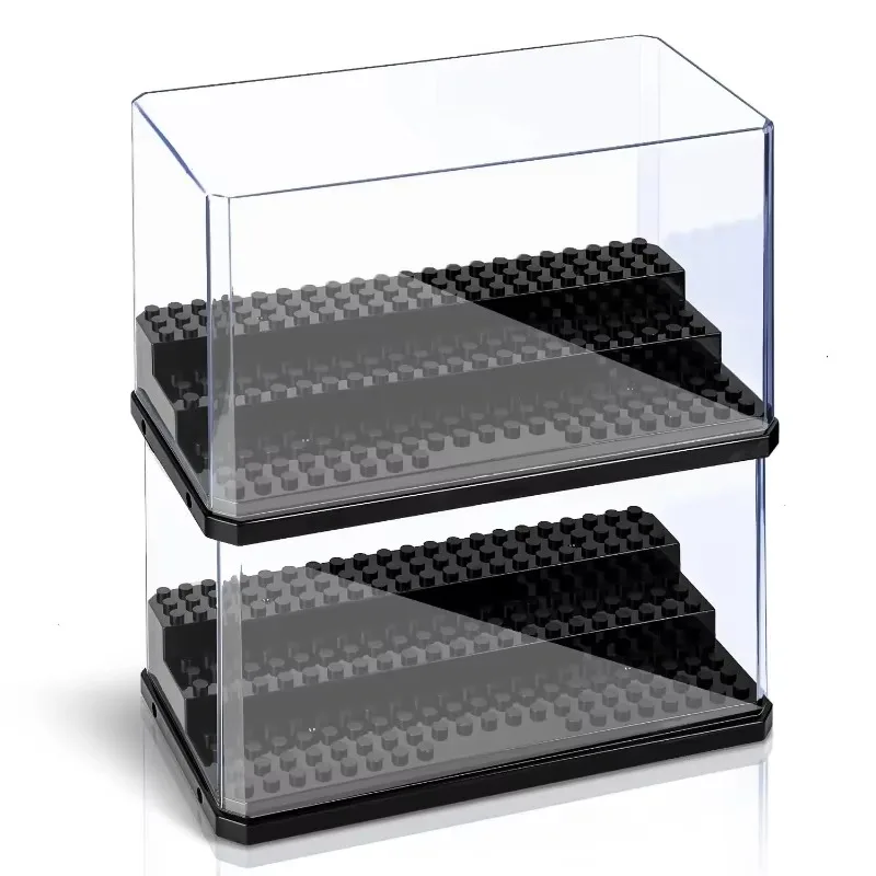 Acrylic Minifigures Display Case, Stackable and Dustproof Building Block Display Box for Lego Action Figure Toys Storage view 3