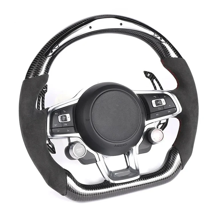 car rudder  performance thong custom leather steering wheel fit   for  vw golf5 mk3 mk6 mk5 automatic steering wheel