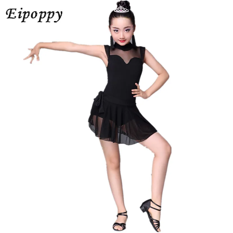 Jupe de danse latine pour enfants, vêtements de danse pour filles, jelcontest pour enfants, pompons de classement, été, nouveau