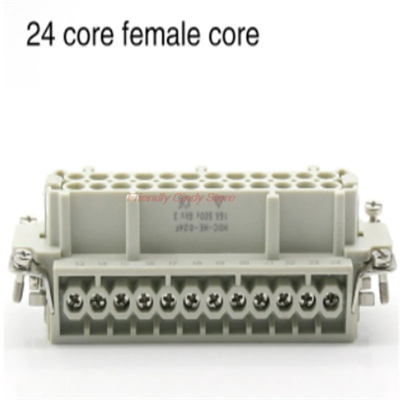 Hdc-he-4/6/10/16/24 core heavy-duty male connector and female connector 16A500v aviation plug core