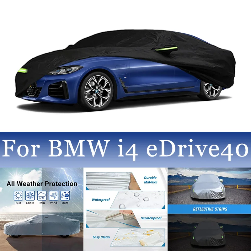 

Для BMW i4 eDrive40 автомобильный чехол водонепроницаемый от града дождя защита от царапин солнцезащитный козырек морозивозащитный пылезащитный автомобильные аксессуары