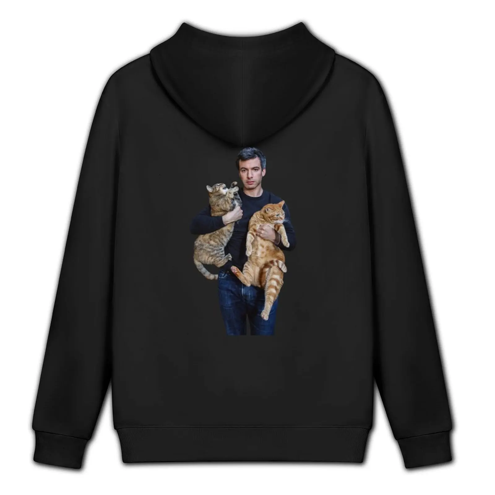 Толстовка с капюшоном Nathan Fielder and His Cats мужская толстовка корейская одежда зимняя мужское пальто Фото №5