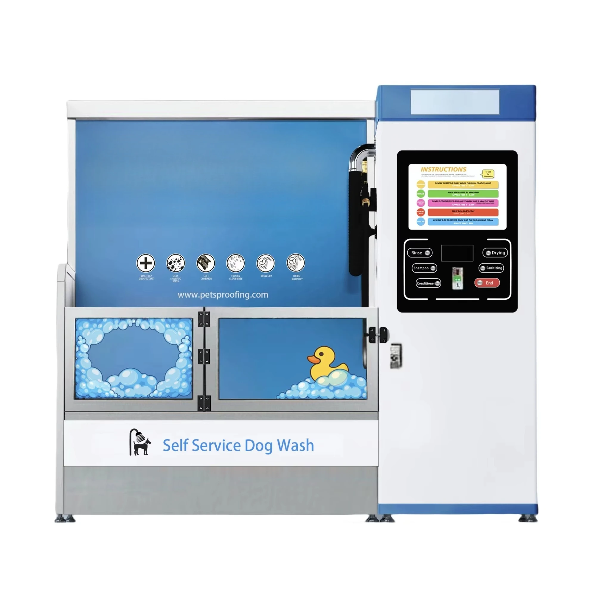 Portable Automatic Dog and Cat Washing Station Self-Service Vending Machine for Grooming Bathing Products for Small Animals