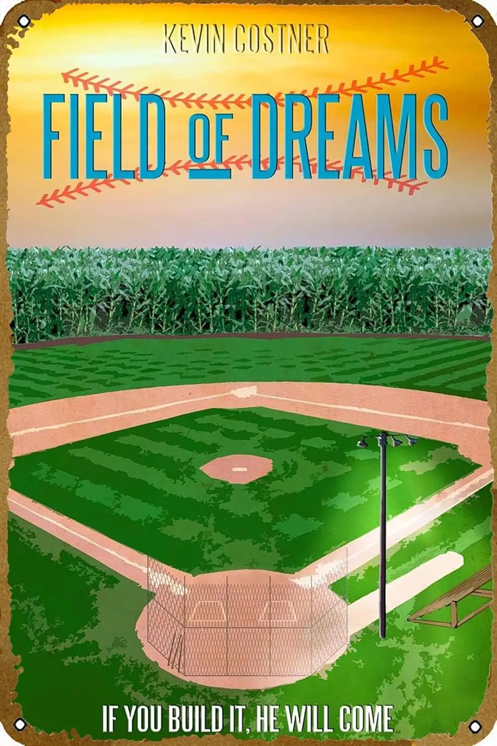 Vintage Metal Sign Field of Dreams Movie Posters - 8 x 12 Inches Tin Sign for Home Bar Pub Garage Decor Gifts