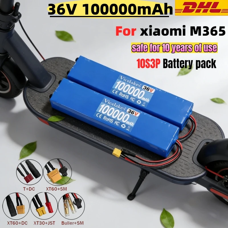 

⚡ Аккумулятор 10s3p 36 В, для электрического скутера Xiaomi M365 M365pro , Аккумулятор для скутера большой емкости 10s3p 36 В 100 Ач.
