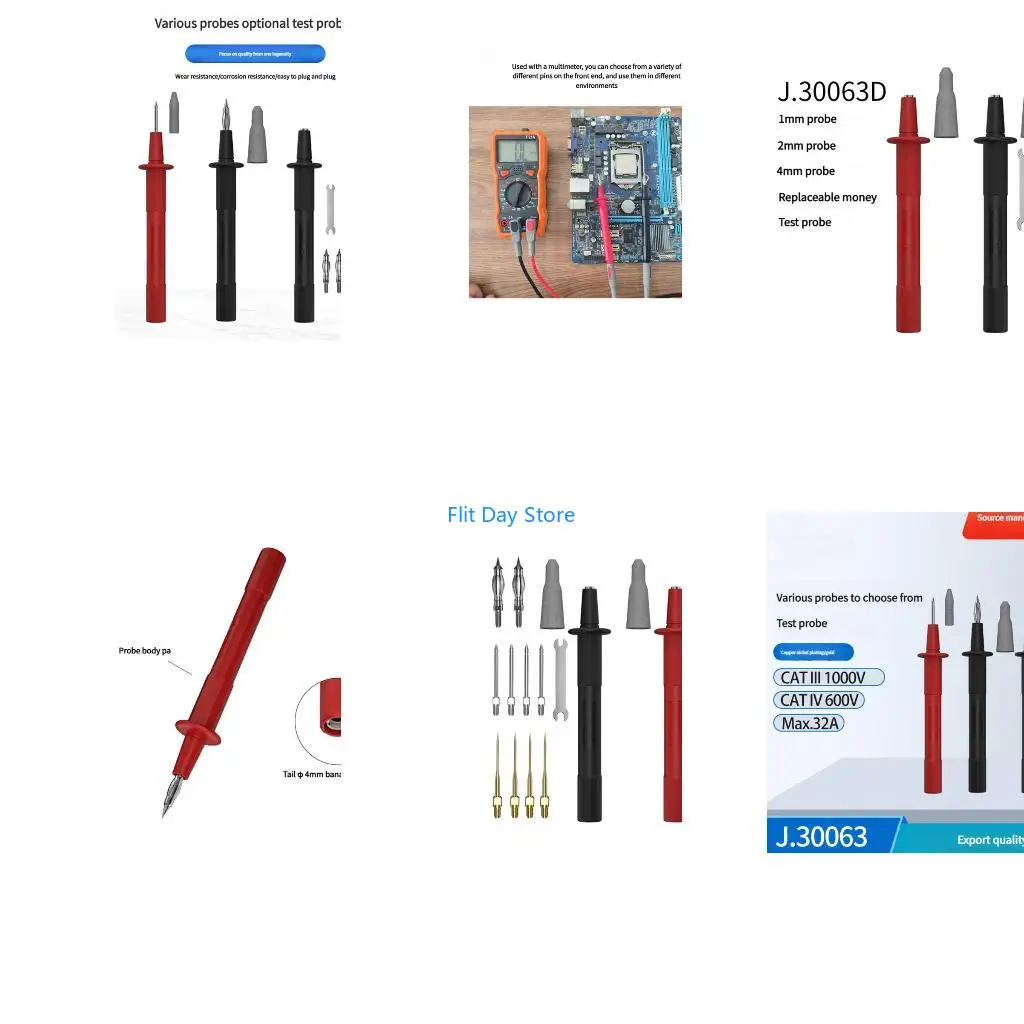 F92C Quality Test Lines Set with 4mm 2mm 1mm Alternative Ends for Professional Use