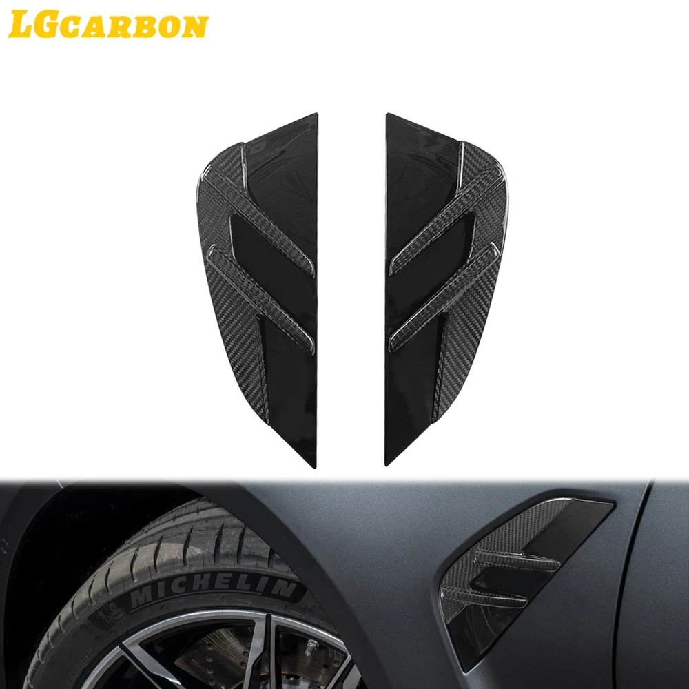 مصد جانبي من الألياف الجافة من LGcarbon ، زخارف فتحة التهوية ، بديل لـ bw G80 ، M3 ،-Carbon