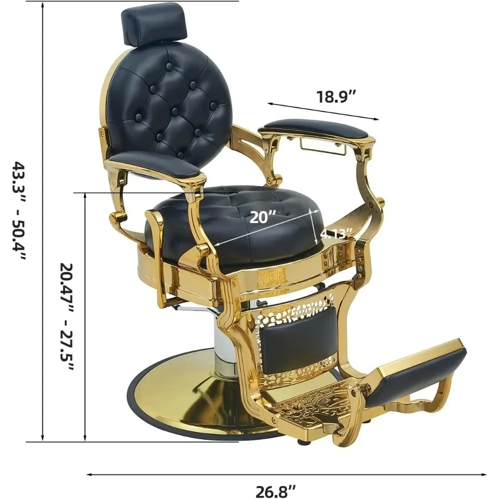 Vintage Barber Chair for Barbershop Professional Barber Chairs for Beauty Salon Esthetician Stool Salon Equipment Furniture Nail