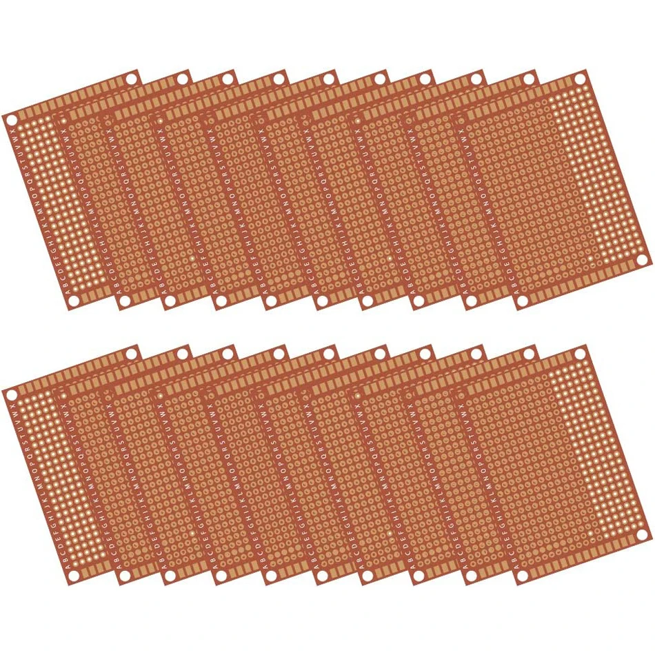 20Pcs Copper Perfboard Paper Composite PCB Board 5 x 7 cm Universal Breadboard Single Sided Printed Circuit Board