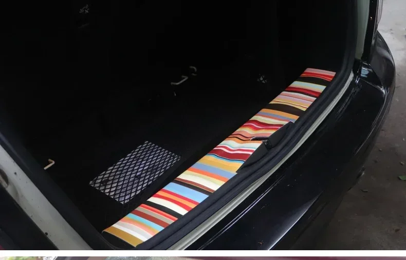 1Set Car Door Threshold Sill leather Protective Stickers For Mini Cooper R55 R56 R57 R58 R59 For mini cooper sticker