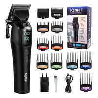 KEMEI 9000 RPM Hair Clipper Professional Barber Hair Trimmer Rechargeable Hair Cutting Machine Adjustable Clipper For Men