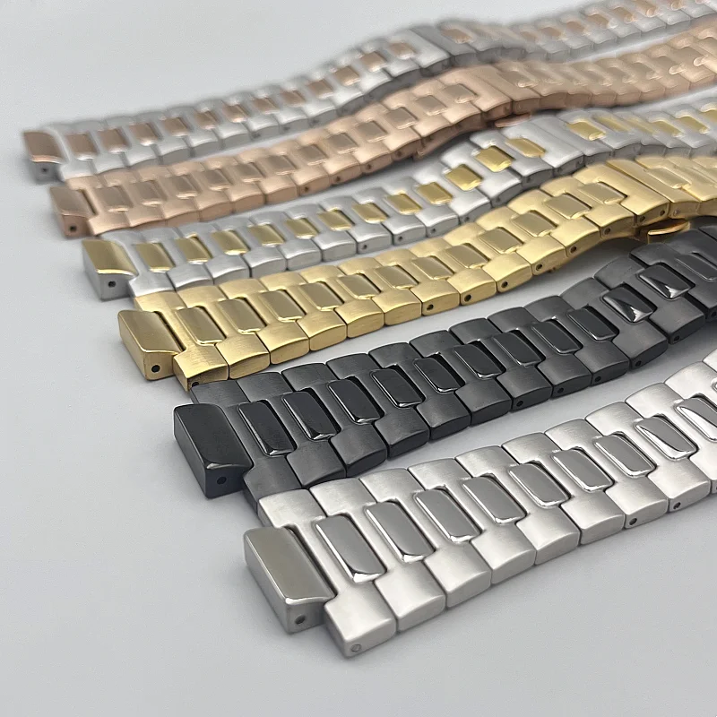 

Ремешок для часов 25*13 мм для Patek Philippe Nautilus 5711/5726, ремешок из тонкой стали, мужской выпуклый ремешок из нержавеющей стали, аксессуары для часов