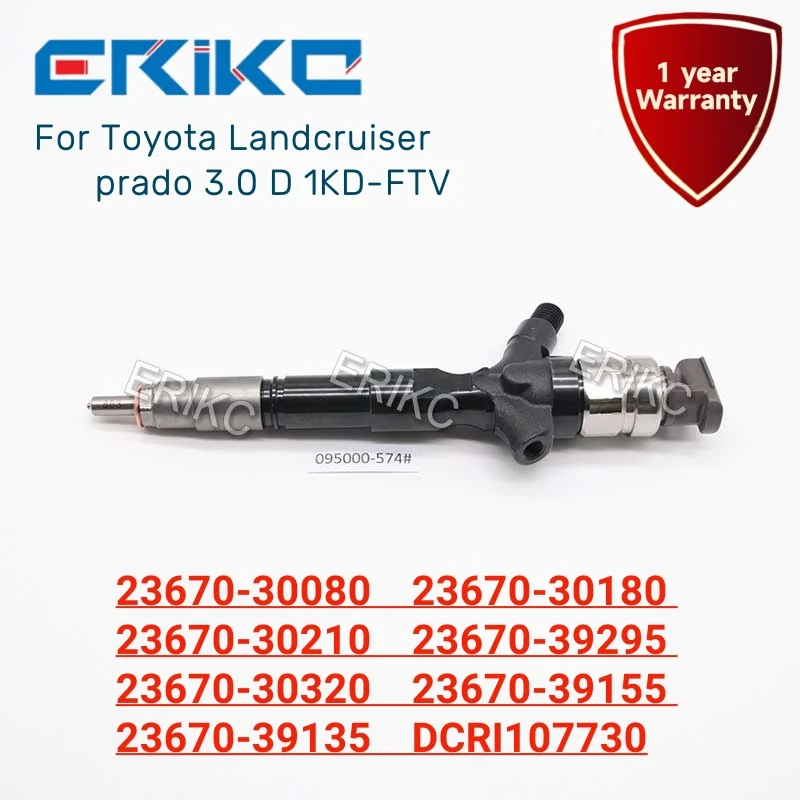 23670-30080 Diesel Fuel Injector 23670-30180 Auto Fuel Injector 23670-30210 Common Rail Injection 23670-39295 for Toyota