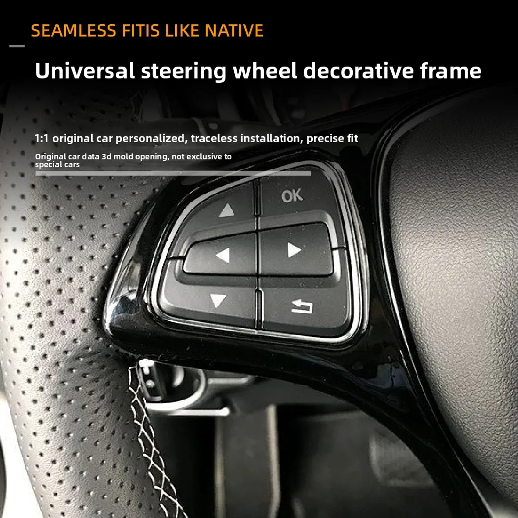 Car Steering Wheel Cover Decoration Trim 4Pcs Colors For Mercedes Benz A B C E S Class GLA GLC CLA GLE GLS CLS Universal