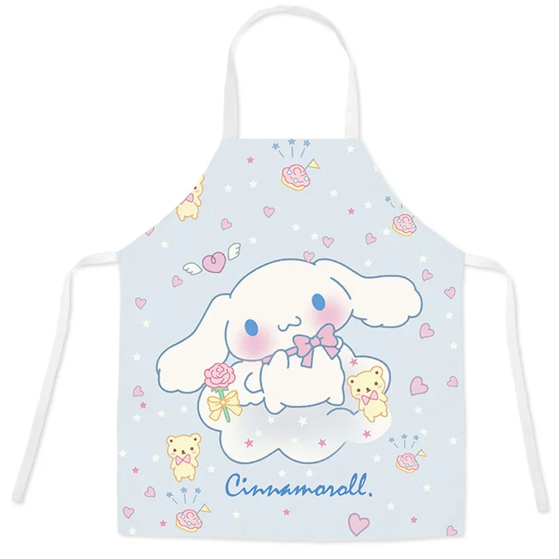 Kawaii Sanrio Cinnamoroll Apron Women\'s Kitchen Items Children\'s Handmade Diy Apron Home Parent Child Items Waterproof