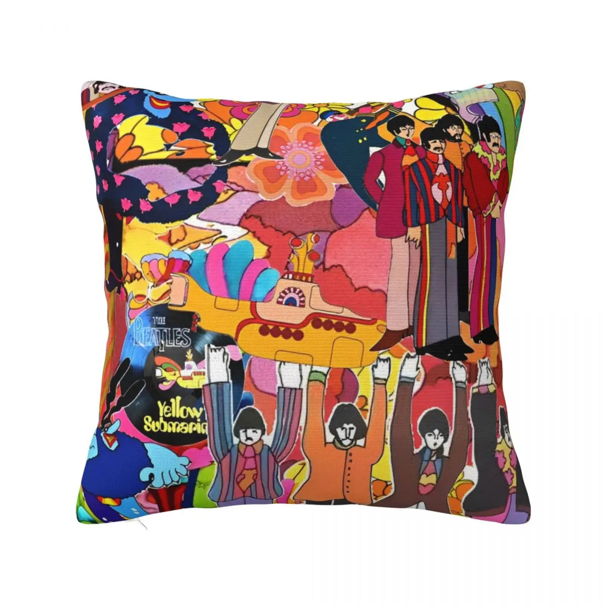 Yellow Submarine Rock Band Pillowcase Double-sided Printing Cushion Cover Gift Throw Pillow Case Cover Seat Drop Shipping 45X45