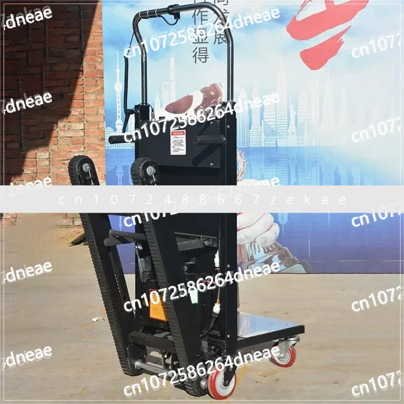 400KG Electric Stair Climbing Vehicle Cargo Handling Cart Crawler-Type Up And Down Folding Hand Trolley