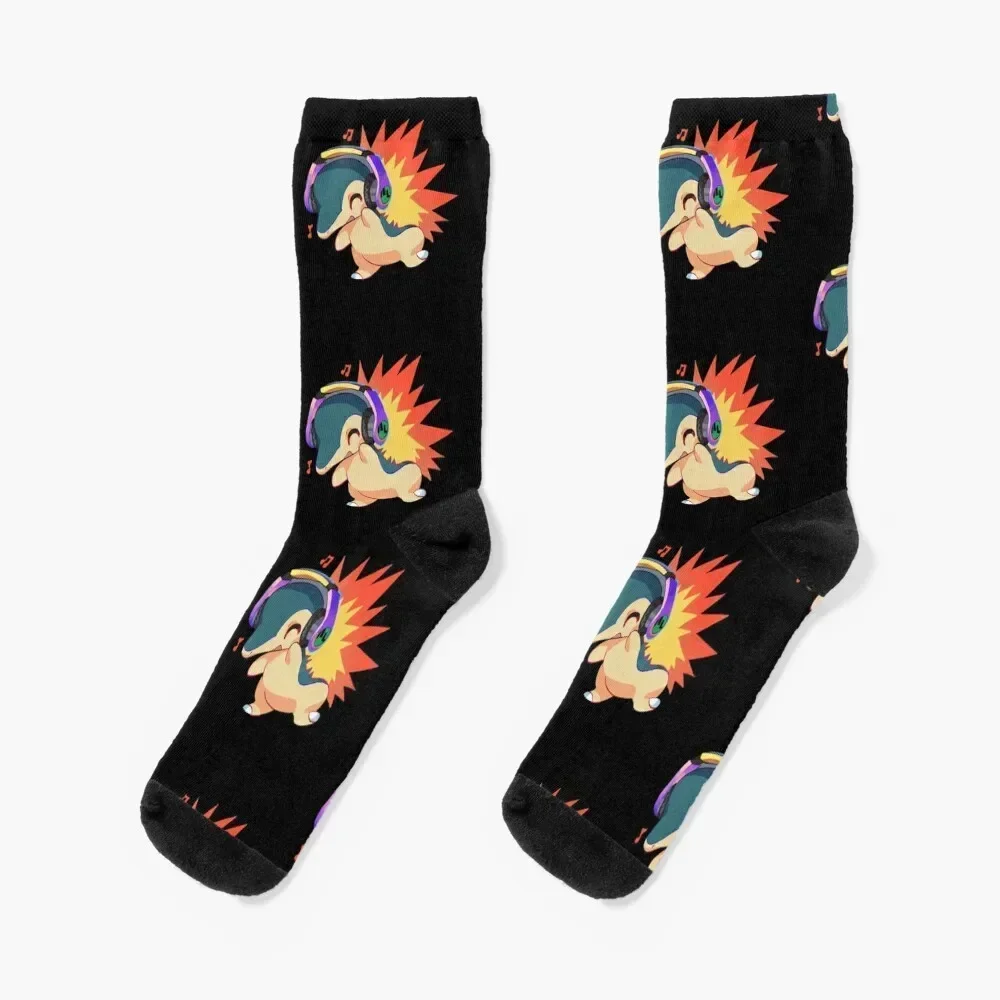 

Cyndaquil 1 Socks Thermal man winter Heating sock japanese fashion Male Socks Women's