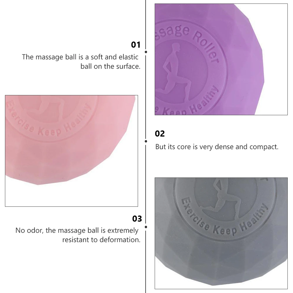 

Massage for Muscle Pain Relief Trigger Point Therapy Anti-Burst Yoga Silicone Exercise Ball Balancing Stability Trainer Thicken