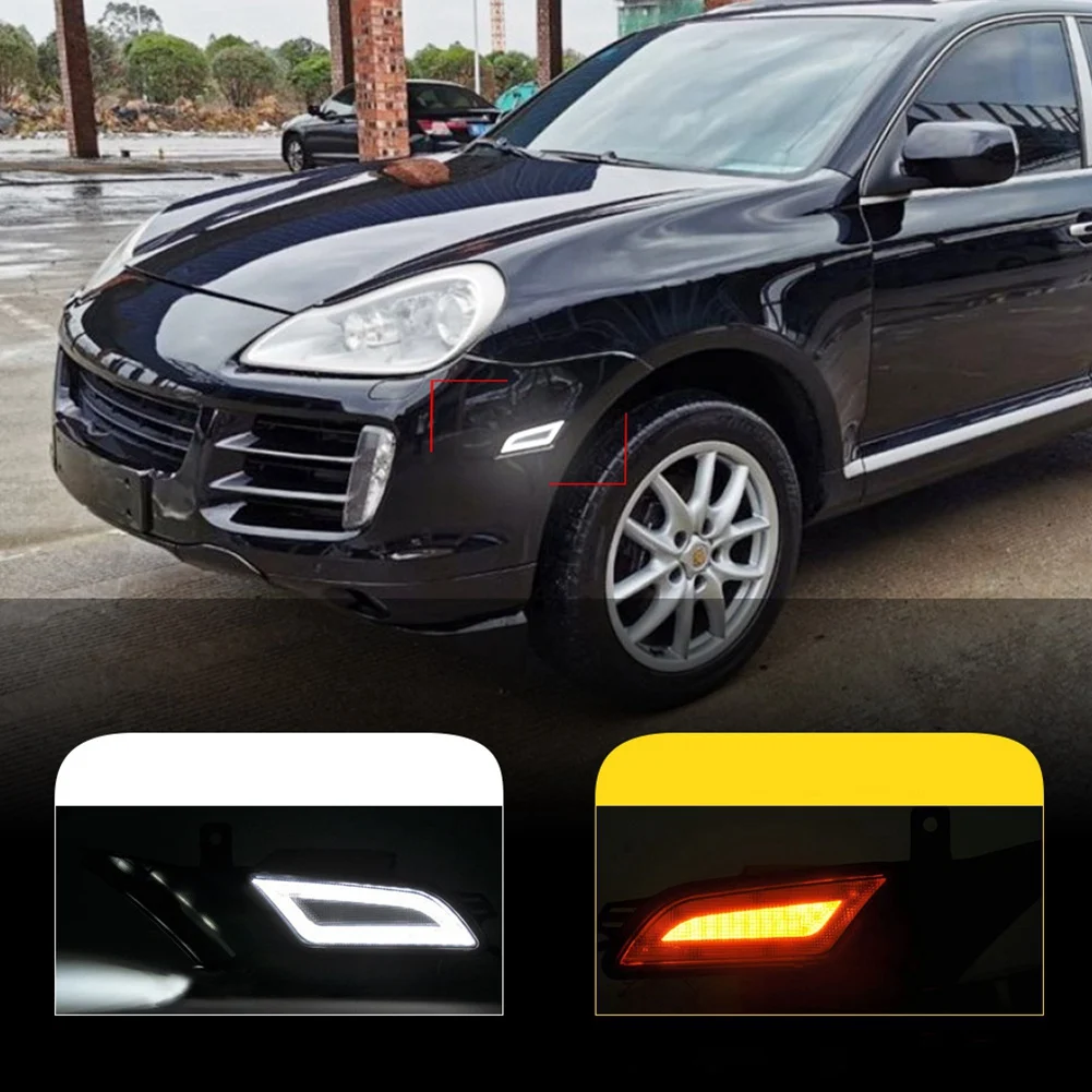 Authentic LED Smoked LED Side Marker Lamp Turn Signal Light For- Cayenne 957 2007-2010