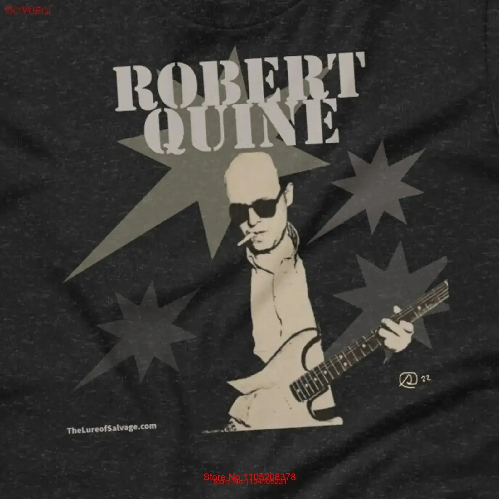 Robert Quine Guitar Legend T Shirt vintage Washed Unisex Comfortable streetwear Top For Everyday Wear Breathable
