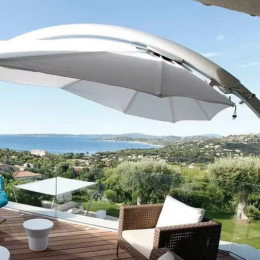 Outdoor Patio Umbrella, Summer UV Sunscreen Shade, Waterproof Parasol for Courtyard & Leisure Area