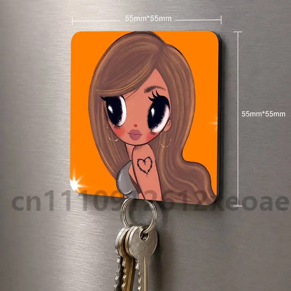 Karol G No Me Arrepiento De Sentir Tanto Reusable PVC Fridge Magnet 55x55mm Decorative Magnetic Sticker for Metal Surfaces
